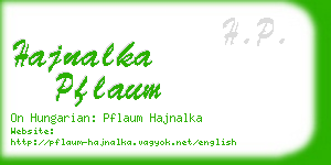 hajnalka pflaum business card